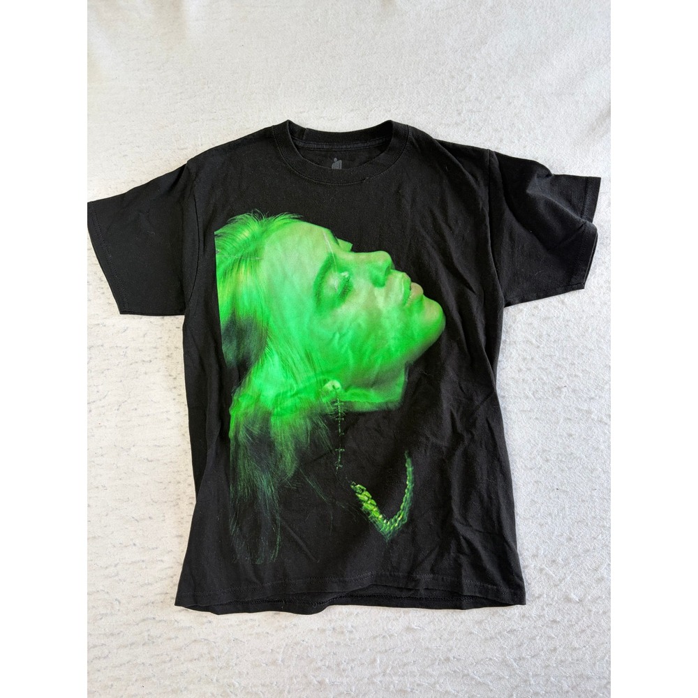 Billie Eilish World Tour T Shirt Mens Small Black Green Graphic 2020